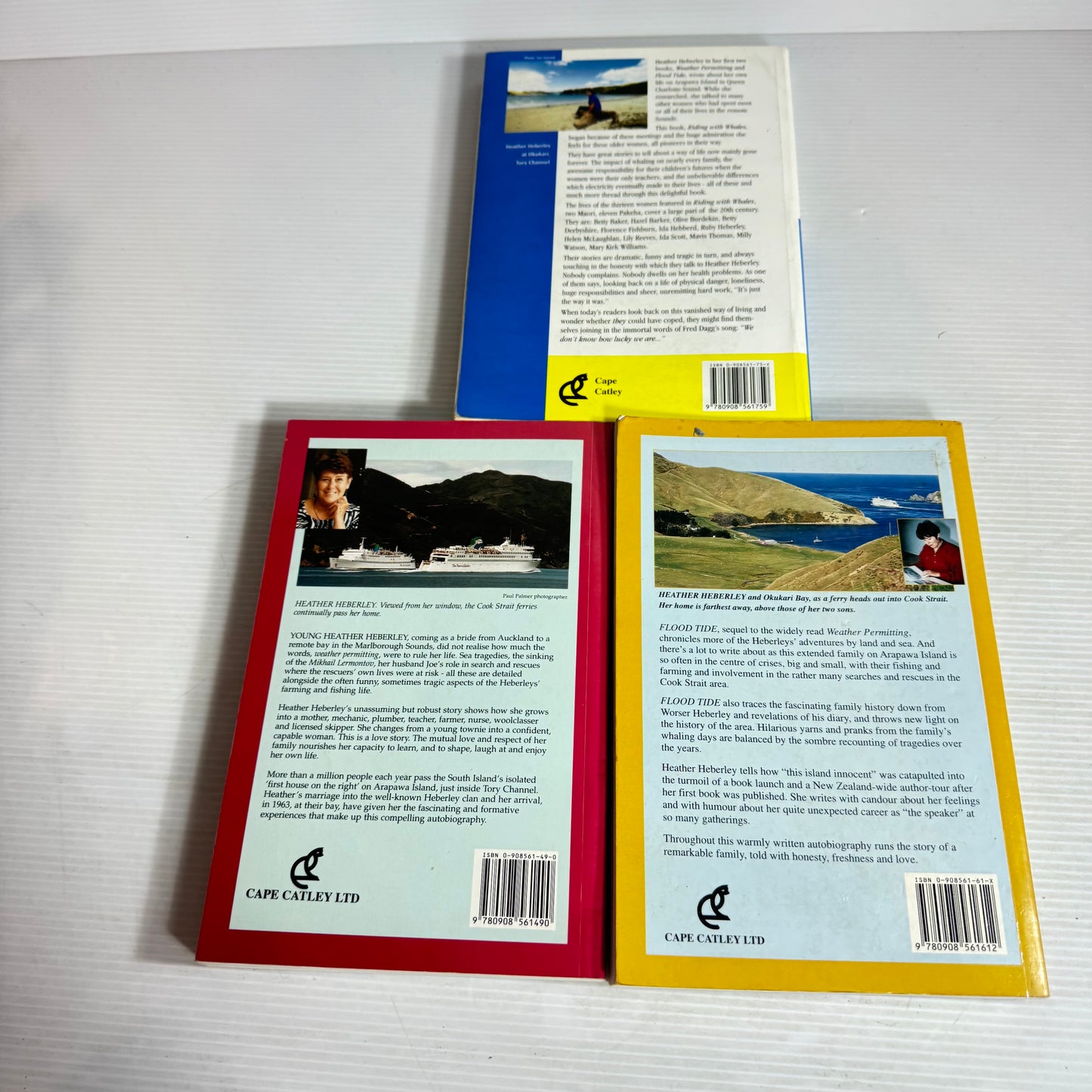 Heather Heberley Book Bundle x 3 : Riding With Whales : Stories of Great Sounds Women, Weather Permitting, Flood Tide(2862)