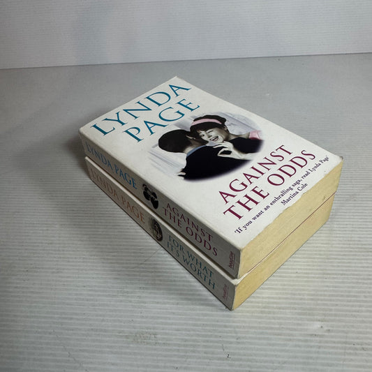 Lynda Page Book Bundle x 2 Books : For What It's Worth & Against The Odds (2834)