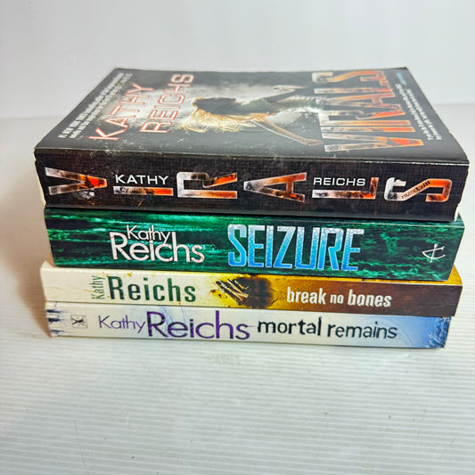 Kathy Reichs Book Bundle x 4 : Seizure, Virals, Break No Bones, Mortal Remains (2815)