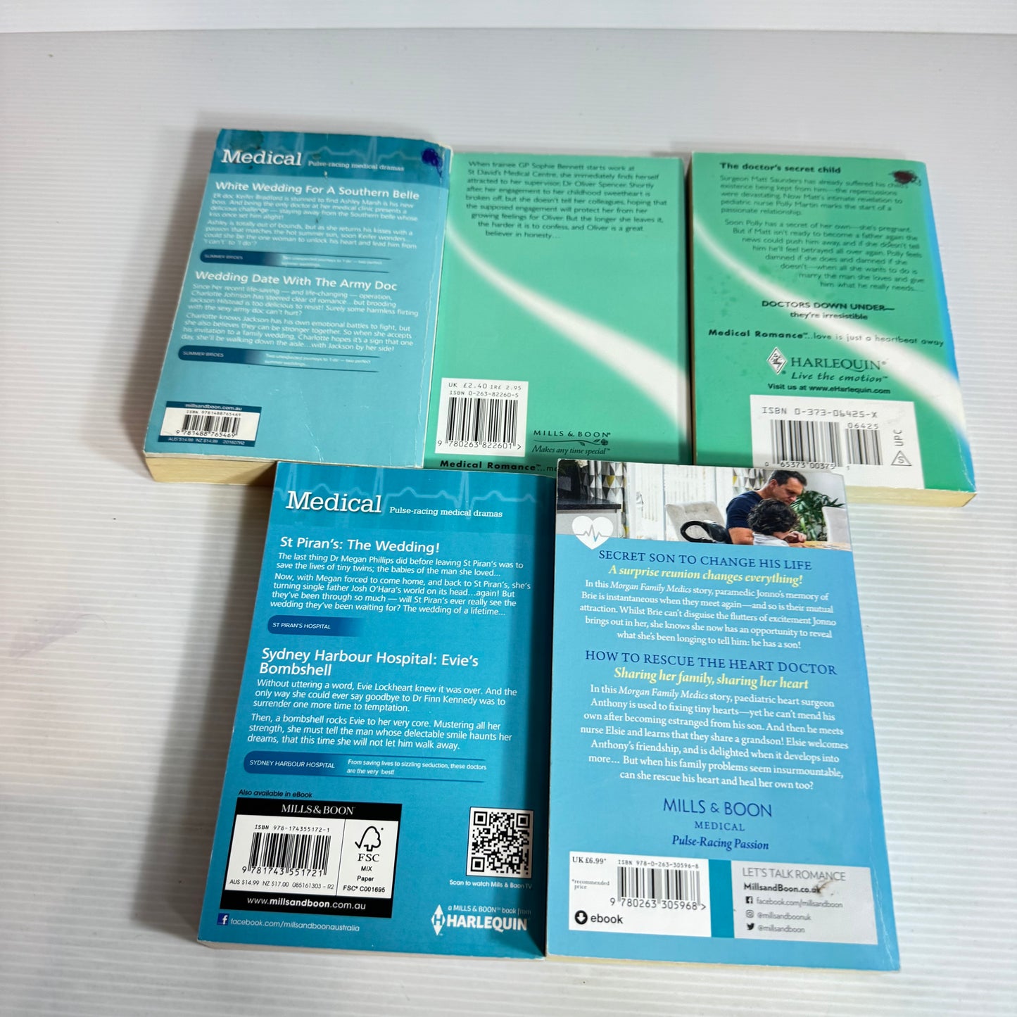 Mills & Boon Medical Romance Book Bundle 5 x Books 8 x Stories (2494)