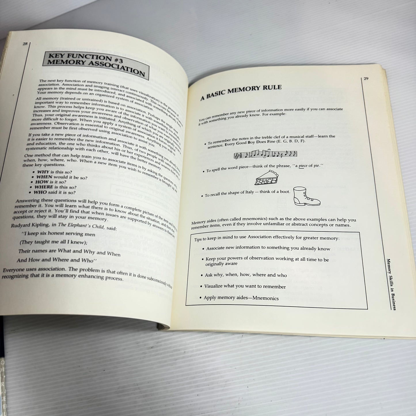 Memory Skills In Business : Basic Techniques for Memory Improvement - Madelyn Burley-Allen