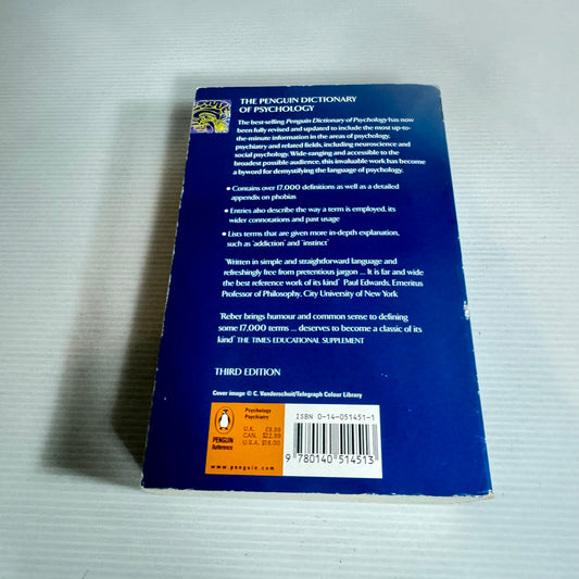 The Penguin Dictionary of Psychology (3rd Ed.) - Arthur S. Reber and Emily Reber