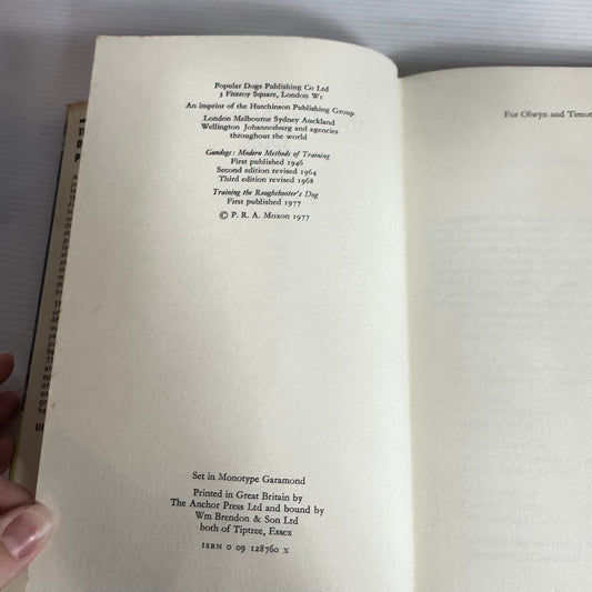 Training The Roughshooter's dog - P.R.A. Moxon (Vintage 1968 3rd Edition)