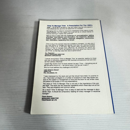 Time To Manage Time - Reg Garters