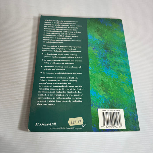 Evaluating Training Effectiveness 2nd Ed. - Peter Bramley