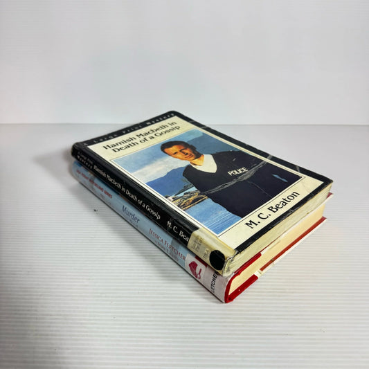 TV Crime Mystery Hardback Book Bundle x 2 : Hamish Macbeth in Death of a Gossip & Murder, She Wrote : Murder In Red (2261)