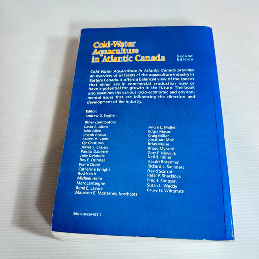 Cold-Water Aquaculture in Atlantic Canada - Edited by Andrew D. Boghen