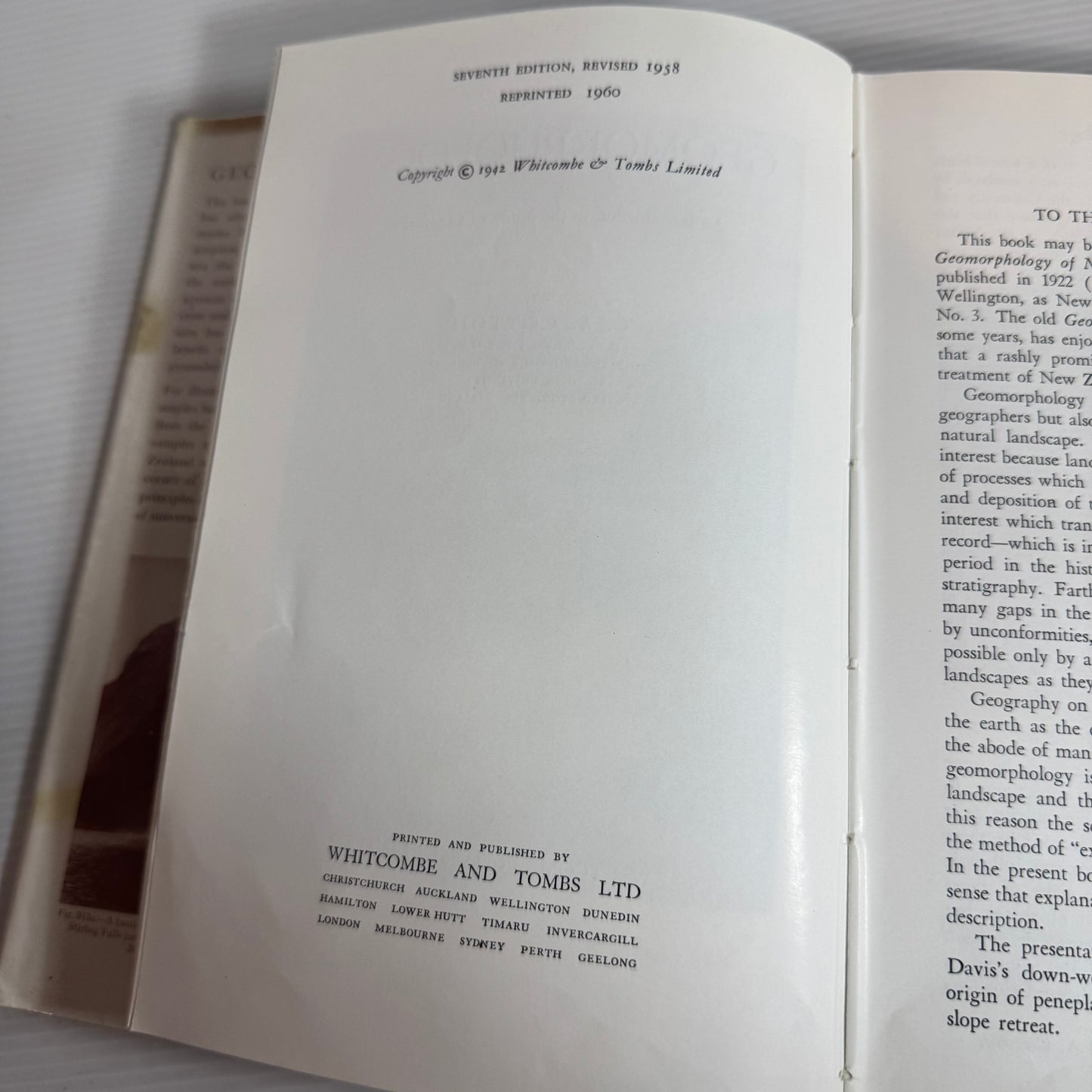 Geomorphology : An Introduction to the Study of Landforms - C. A. Cotton (Vintage 1960)