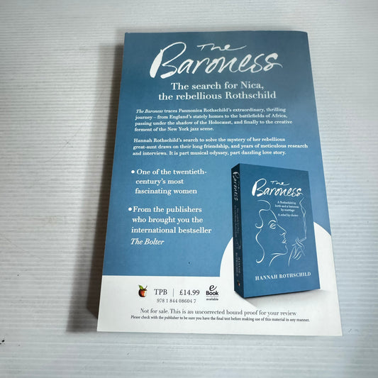 The Baroness - Hannah Rothschild (Uncorrected Bound Proof)