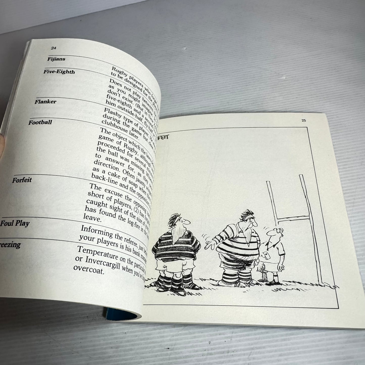 The Rugby Dictionary - By Jim Webster & Illustrated by Bill Mitchell (Vintage 1985)
