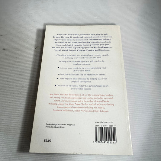 Super Brain Power - The 21 Day Programme to Dramatically Improve Your Intelligence - Jean Marie Stine