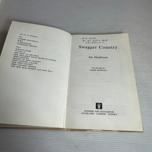 Swagger Country - Jim Henderson (Drawings by Mark Dunstan) (Vintage 1976)
