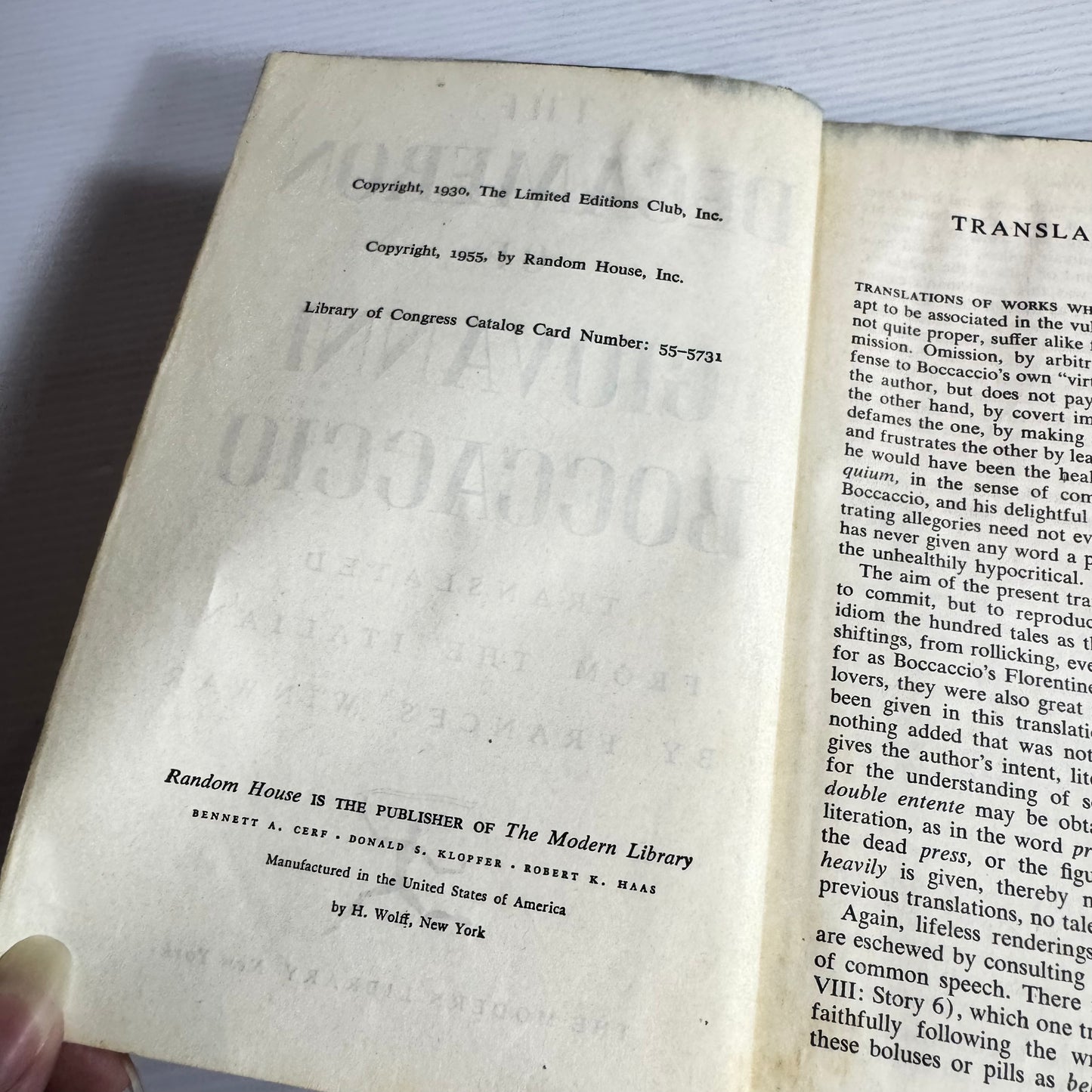 The Decameron - Giovanni Boccaccio (Vintage 1955)