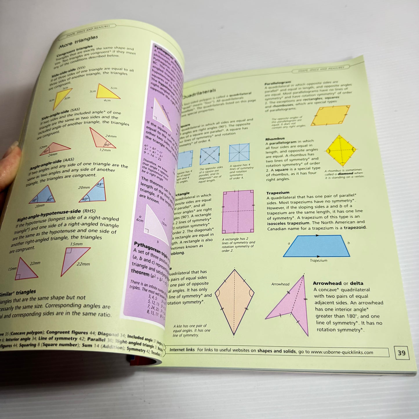The Usborne Illustrated Dictionary Of Maths with Recommended Websites
