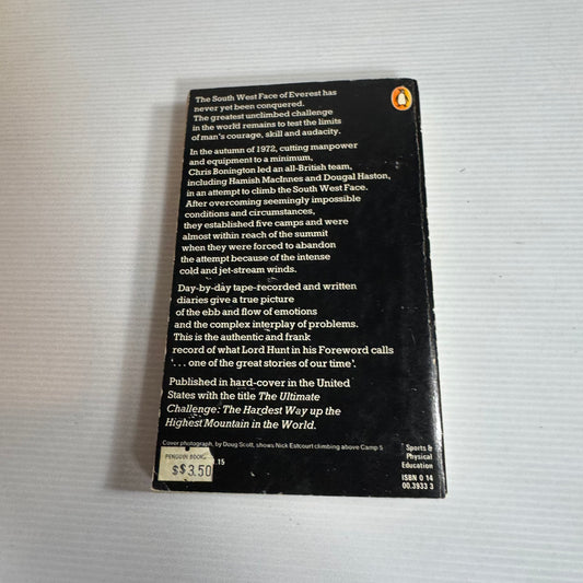 Everest : South West Face - Chris Bonington (Vintage 1975)