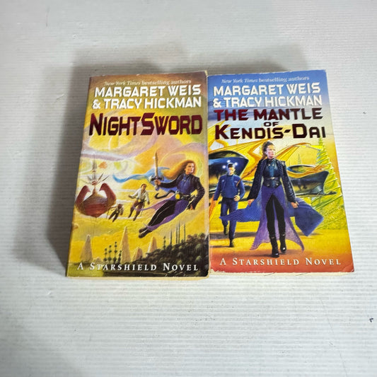 Starshield Series - Margaret Weis & Tracey Hickman Book Bundle x 2 : The Mantle of Kendis-Dai & NightSword (2127)