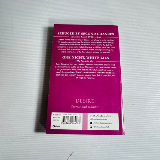 Mills & Boon Desire 2 in 1 : Seduced By Second Chances - Reese Ryan, One Night, White Lies - Jessica Lemmon (New)