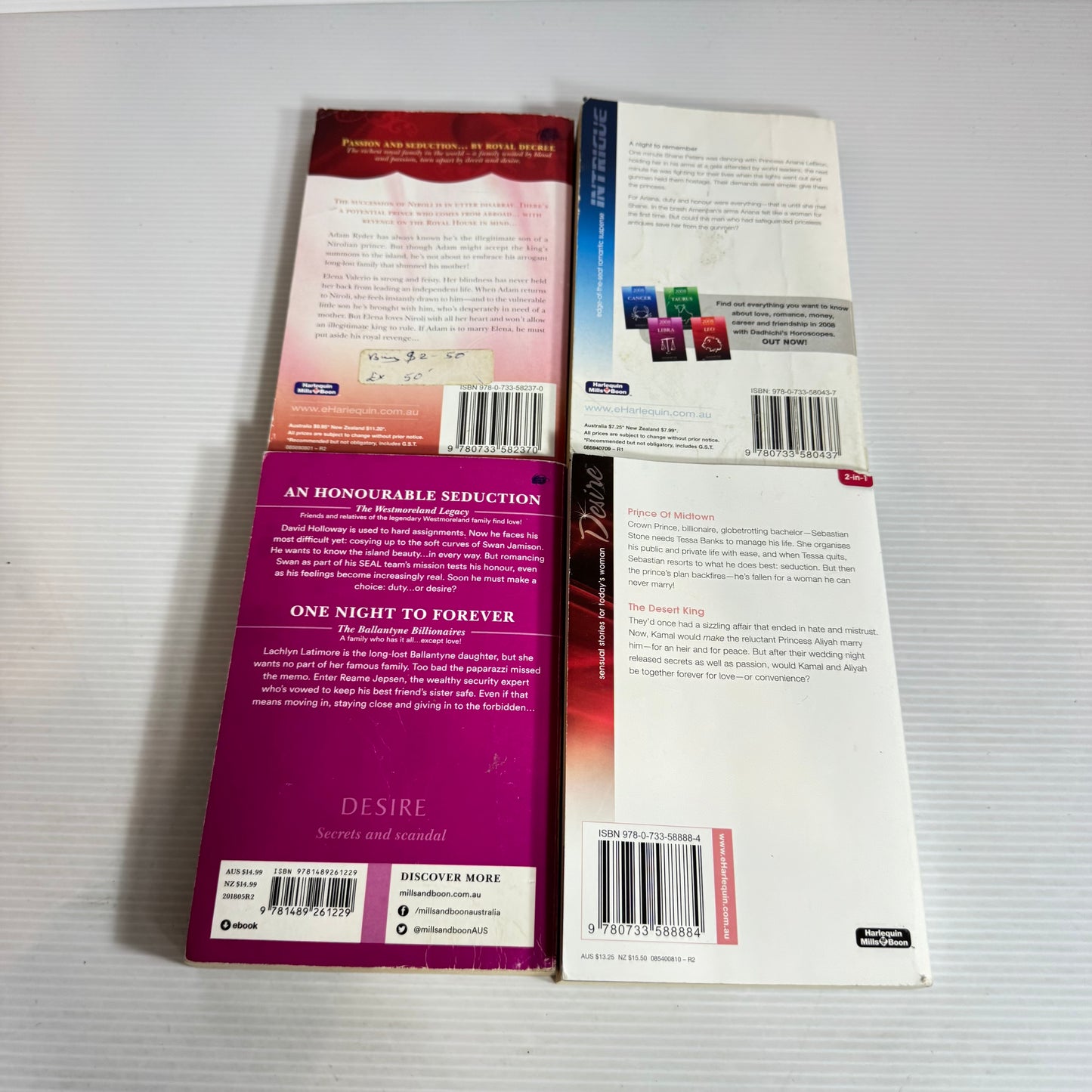 Mills & Boon Mixed Bundle : Desire, Royal, Intrigue : 4 x Books 6 x Stories (2487)