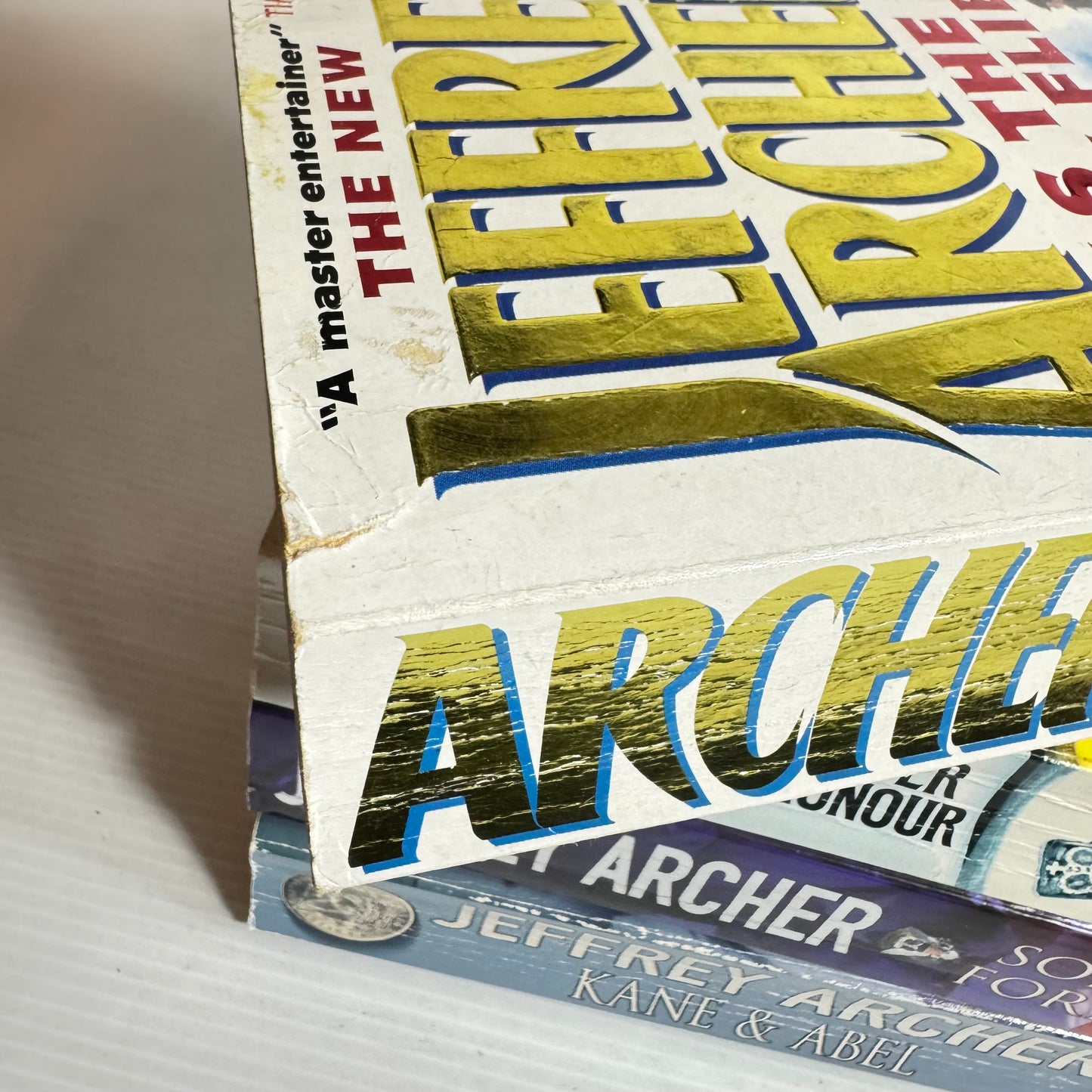 Jeffrey Archer Book Bundle x 5 : The Prodigal Daughter, As The Crow Files, A Matter of Honour, Sons of Fortune, Kane & Able (2838)