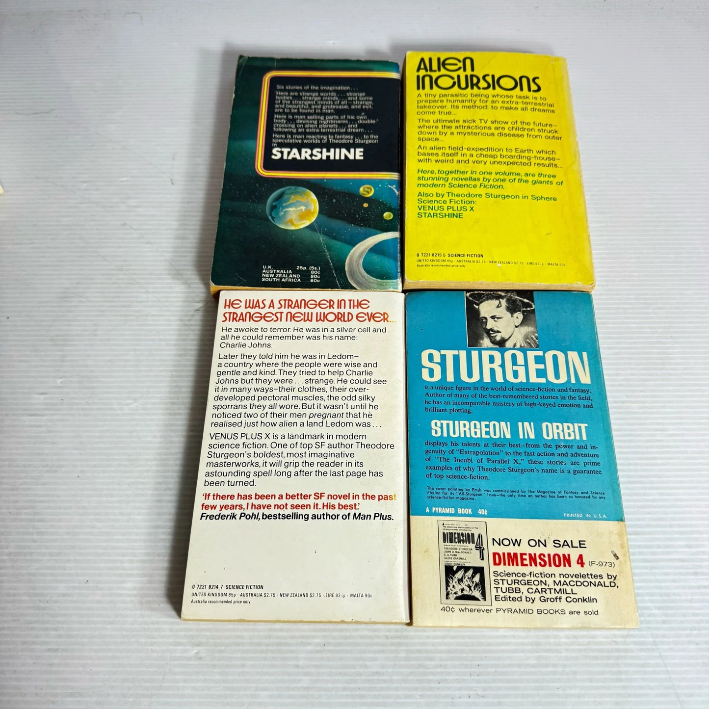 Theodore Sturgeon Science Fiction Book Bundle x 6 Books (Vintage 1964-1986) (2019)