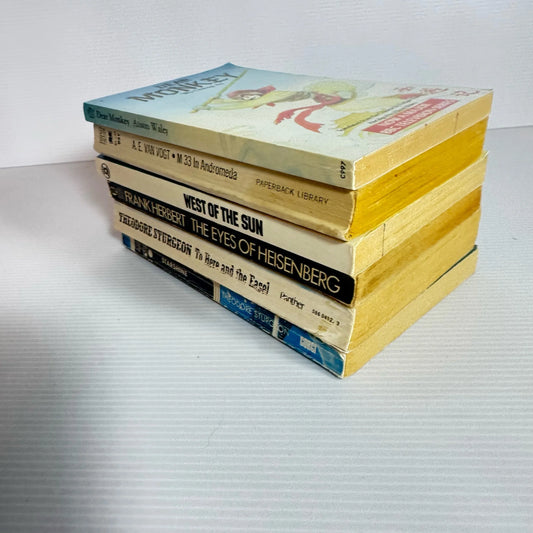 Science Fiction Book Bundle x 6 Books : Various Authors (Vintage 1953-1981) (2119)