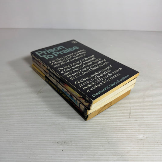 Vintage Christian Book Bundle x 4 : 1000 Subjects for Speakers and Students, More Than a Carpenter, Set the Trumpet to Thy Mouth, Prison to Praise(2899)