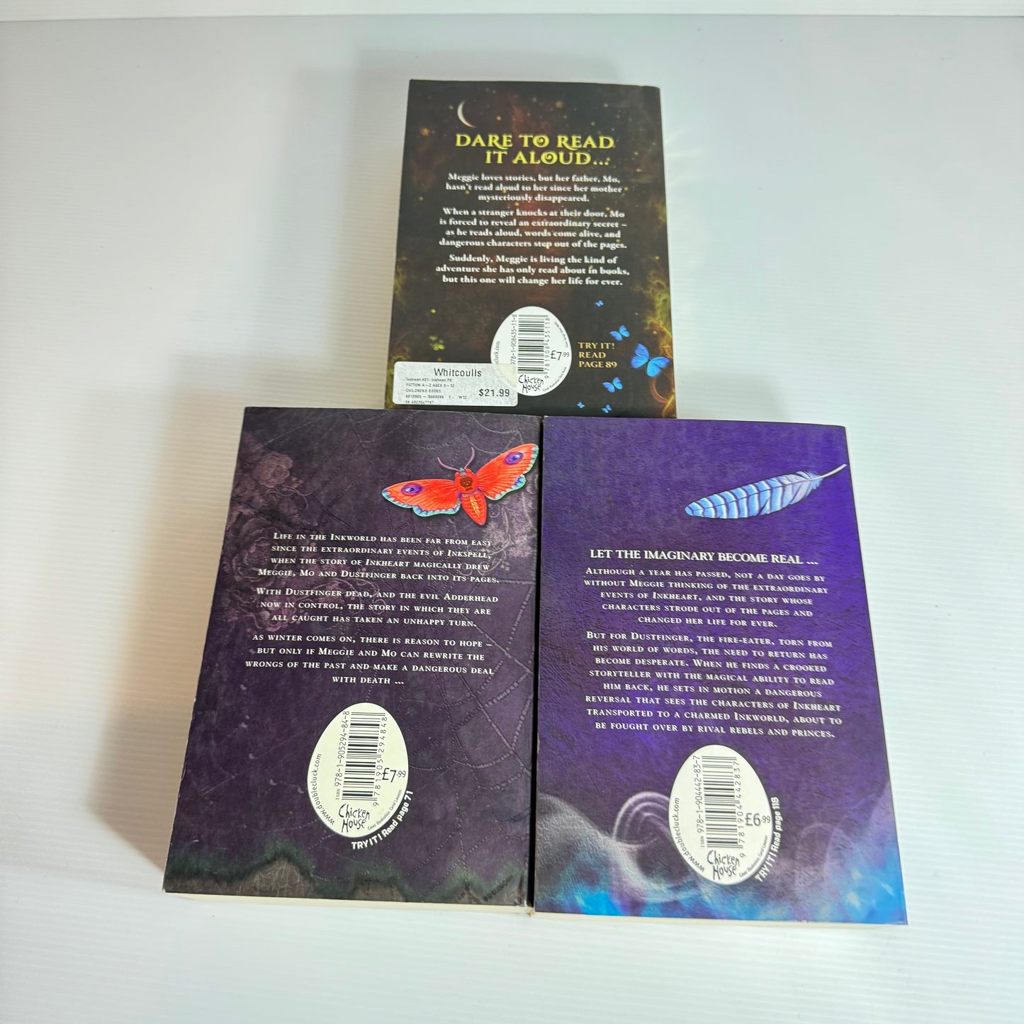 Ink Heat Trilogy Book Bundle x 3 : Ink Hearts, Ink Spell, Ink Death - Cornella Funke (3088)