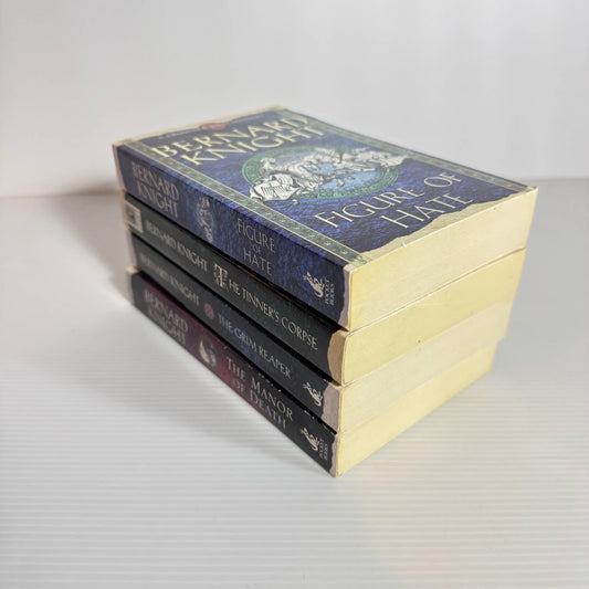 Bernard Knight Book Bundle x 4 Books : Figure of Hate, The Grim Reaper, The Tinner's Corpse, The Manor of Death (2113)