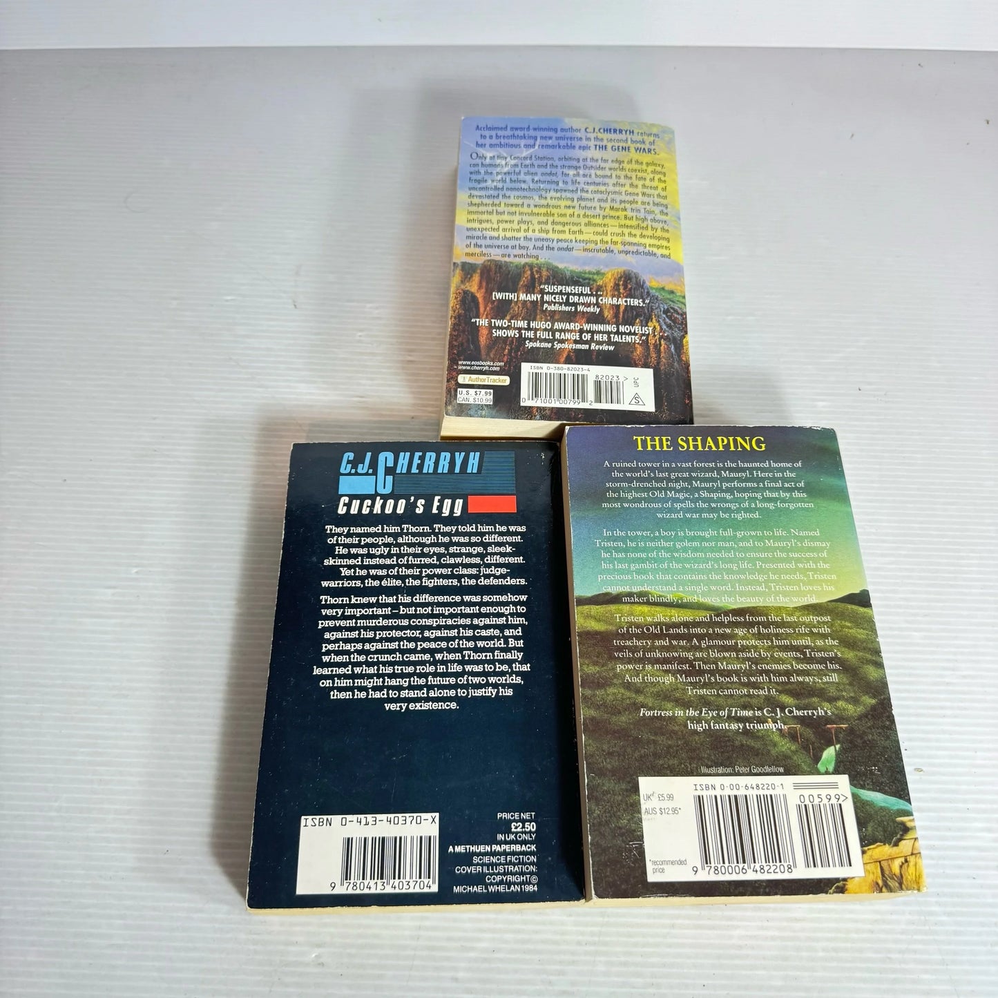 C.J. Cherryh Book Bundle x 3 Books : Forge of Heaven, Fortress In the Eye of Time, Cuckoo's Egg (2118)
