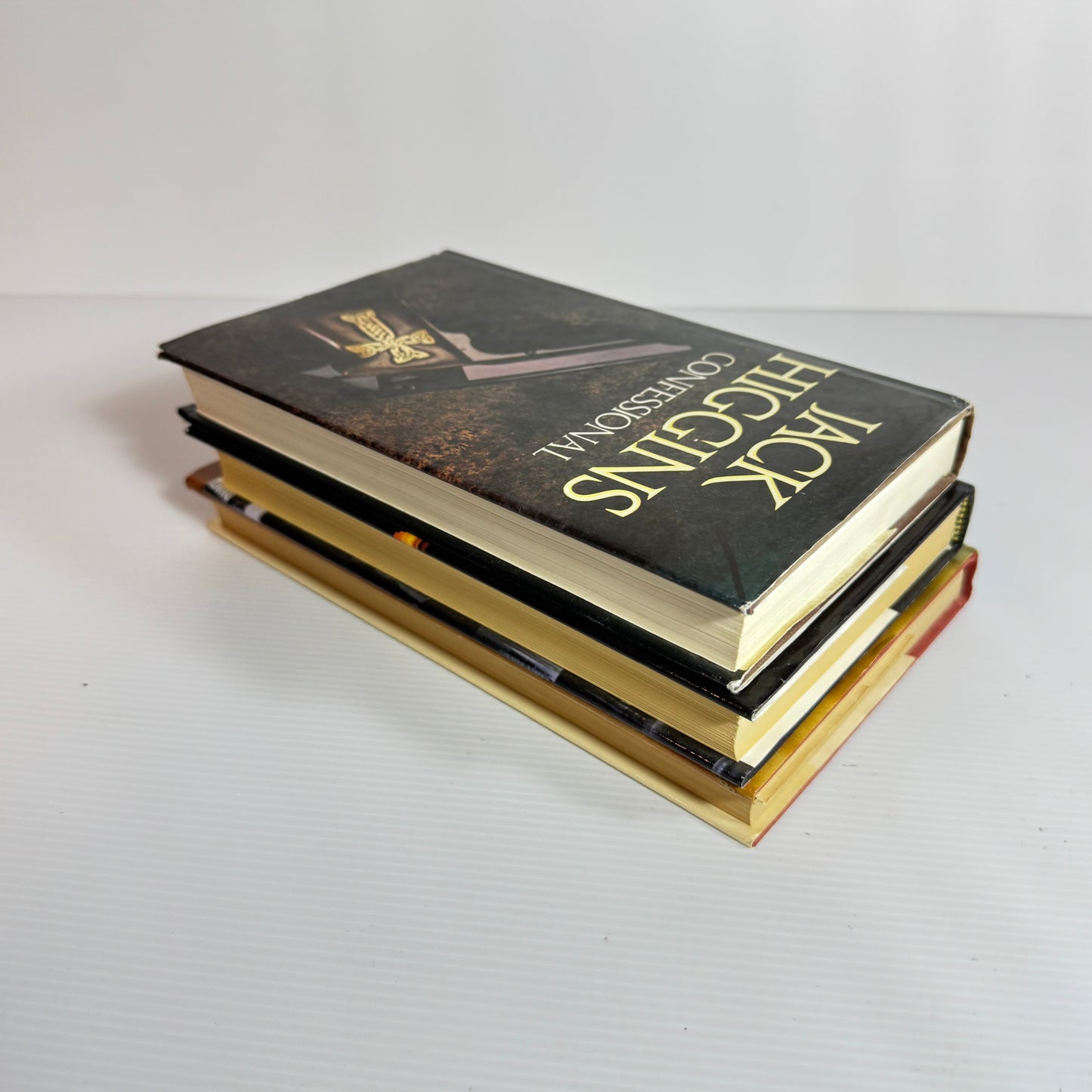Jack Higgins Book Bundle x 3 : Confessional, on Dangerous Ground, Exocet (3079)