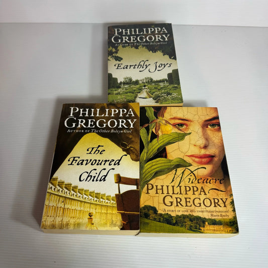 Philippa Gregory Book Bundle x 3 : Earthly Joys, Wideacre, The Favoured Child (2240)