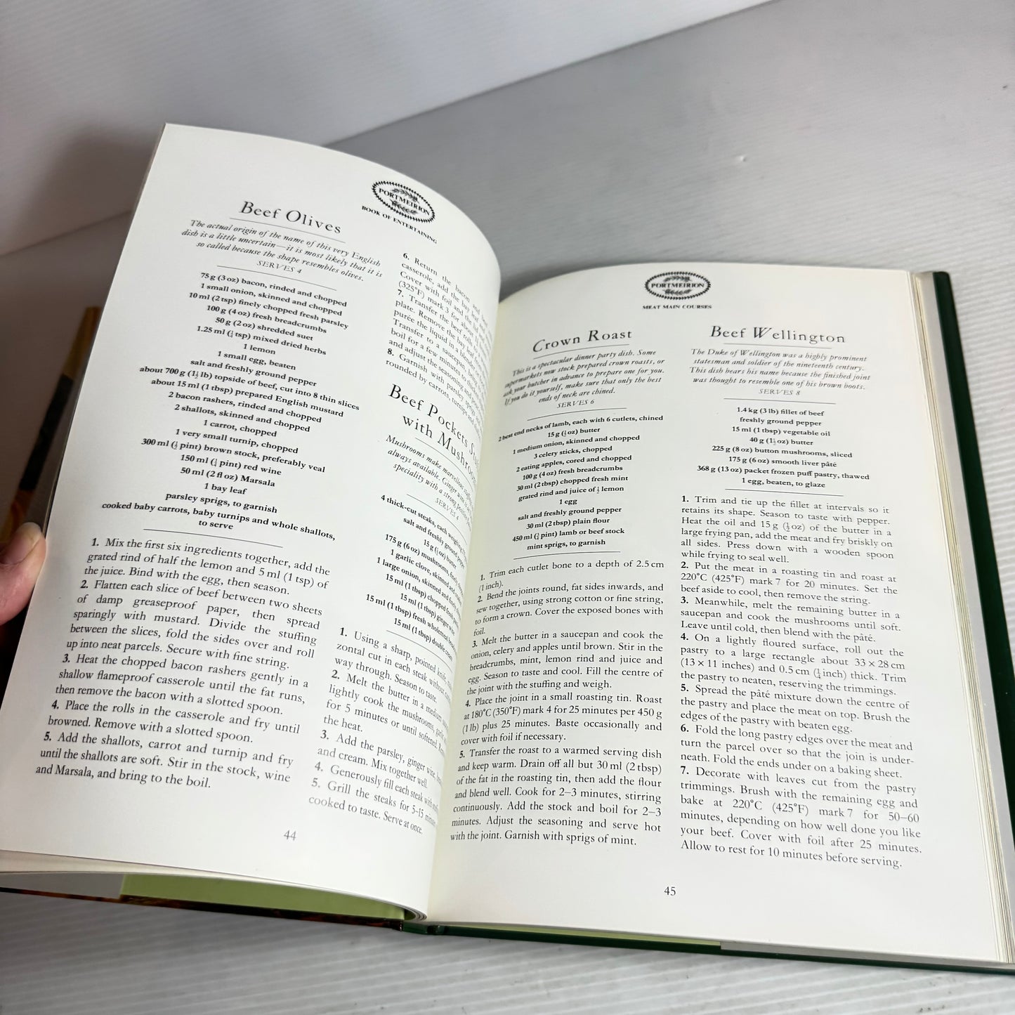 Vintage Cookbook Bundle x 3 : Portmeirion Book of Entertaining (1990), Simple Recipes - Joanna Percival (1982),, Australian & New Zealand Family Cookbook (1977)(2940)