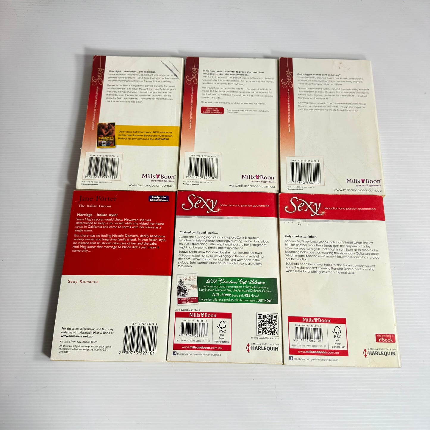 Mills & Boon Sexy Book Bundle x 6 Books (3150)
