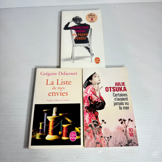 French Language Mixed Genre & Author Book Bundle x 3 Books (2569)