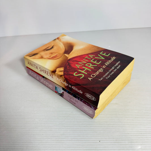 Anita Shreve Book Bundle x 2 Books - Light On Snow & A Change In Altitude (2532)