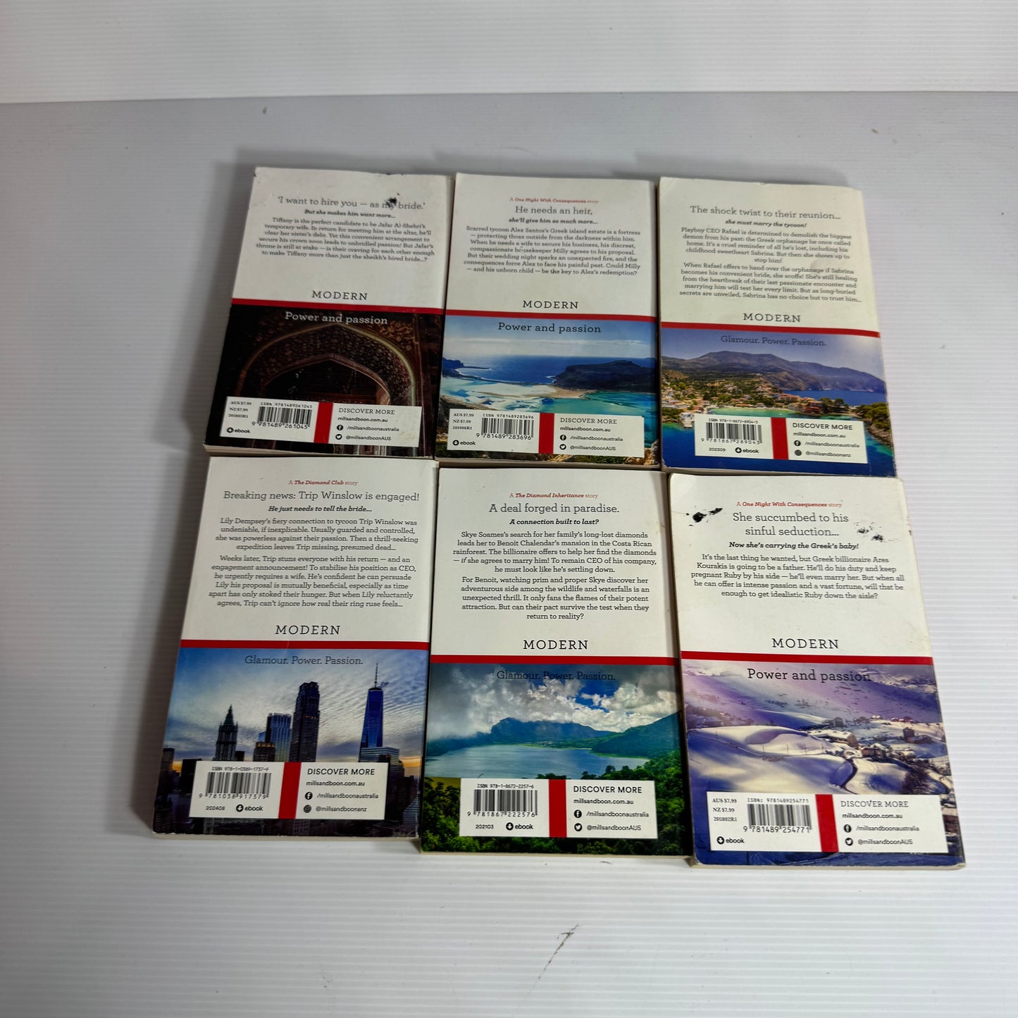 Mills & Boon Modern Large Print Book Bundle x 6 Books (3157)