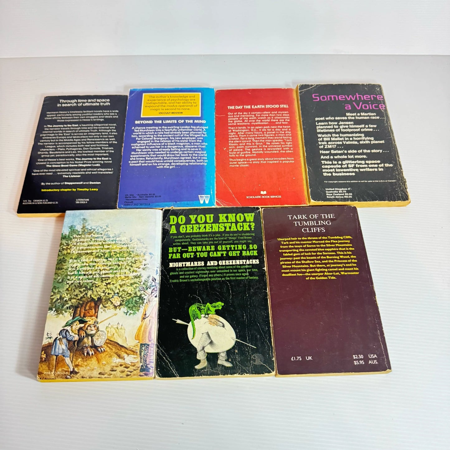 Science Fiction/Fantasy Vintage Book Bundle x 7 Books : Various Authors (Vintage 1962-1978) (2079)