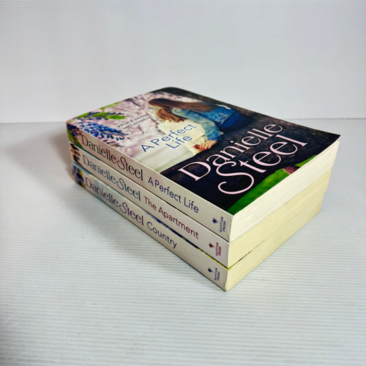 Danielle Steel Book Bundle x 3 : A Perfect Life, Country, & The Apartment (2434)