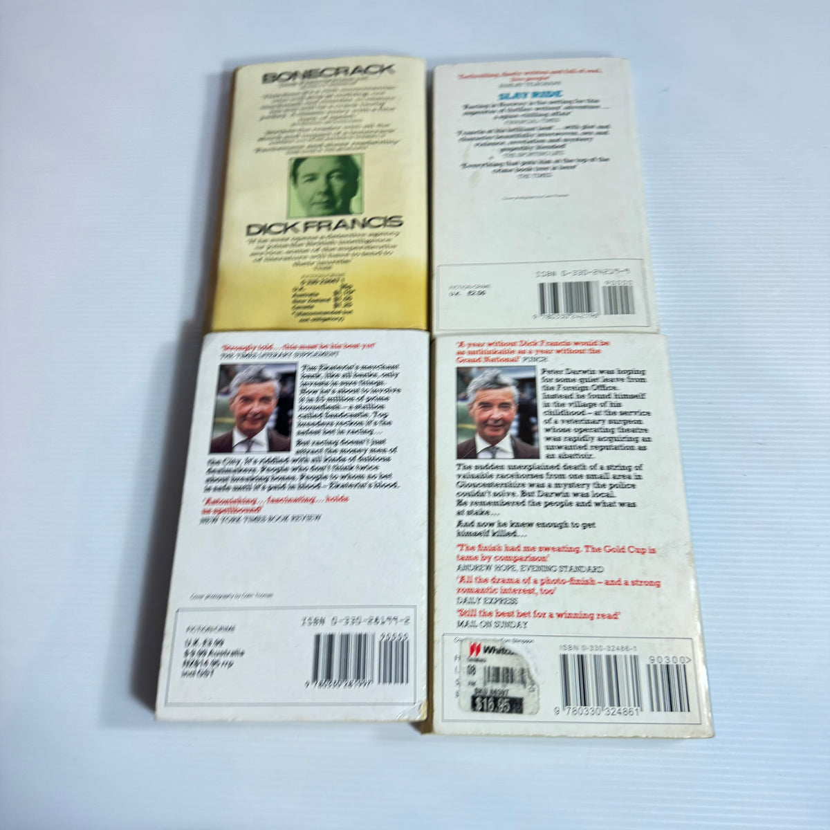 Dick Francis Vintage Bundle x 4 : Slay Ride, Bonecrack, Banker, Comeback (Vintage 1972-1991) (3466)