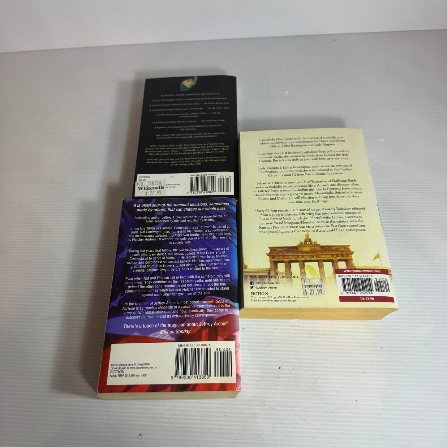Jeffery Archer Book Bundle x 3 Books (2567)