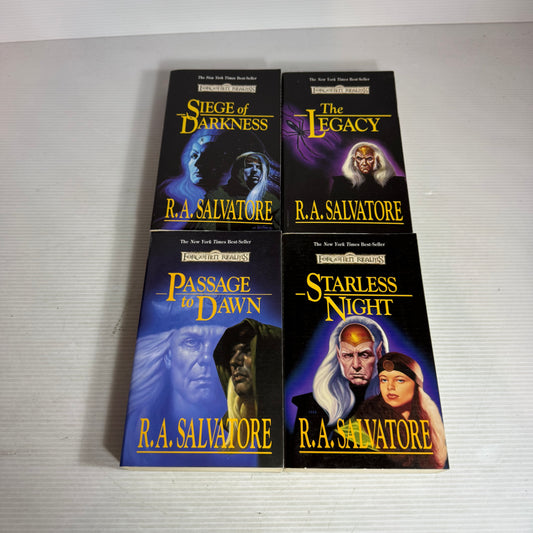 R.A. Salvatore Legacy of the Drow Book Bundle Books 1, 2, 3, & 4 (2960)