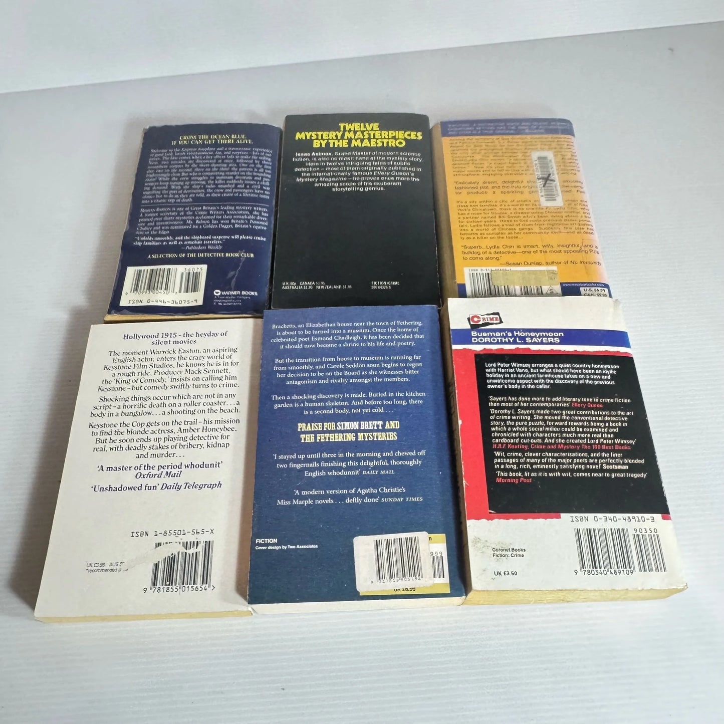 Crime/Mystery/Thriller Book Bundle x 6 Books - Various Authors (2213)