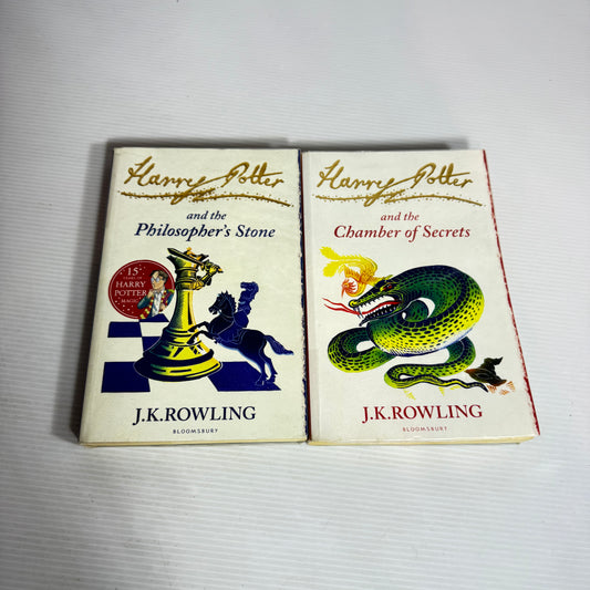 Harry Potter Book Bundle x 2 The Chamber of Secrets & The Philosopher's Stone (2464)