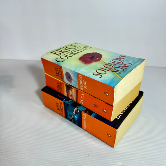 Bryce Courtenay Book Bundle x 3 Books : Jessica, Solomons Song, & Brother Fish (2507)