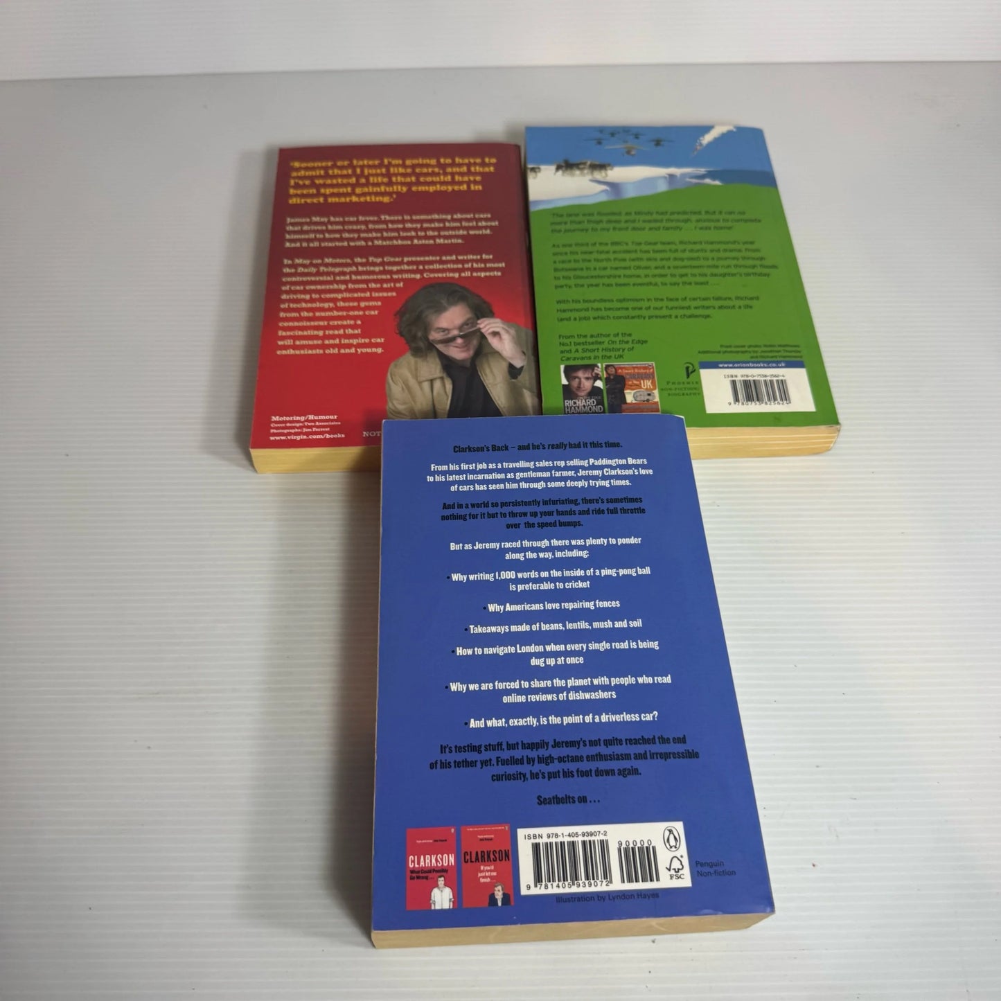 May, Hammond & Clarkson Book Bundle x 3 : May on Motors, As You Do - Richard Hammond, Really? - Clarkson (2336)