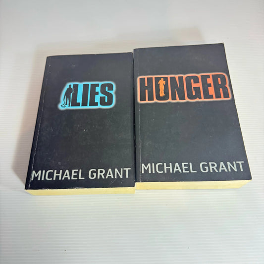 Michael Grant Book Bundle x 2 Books : Lies & Hunger (2187)