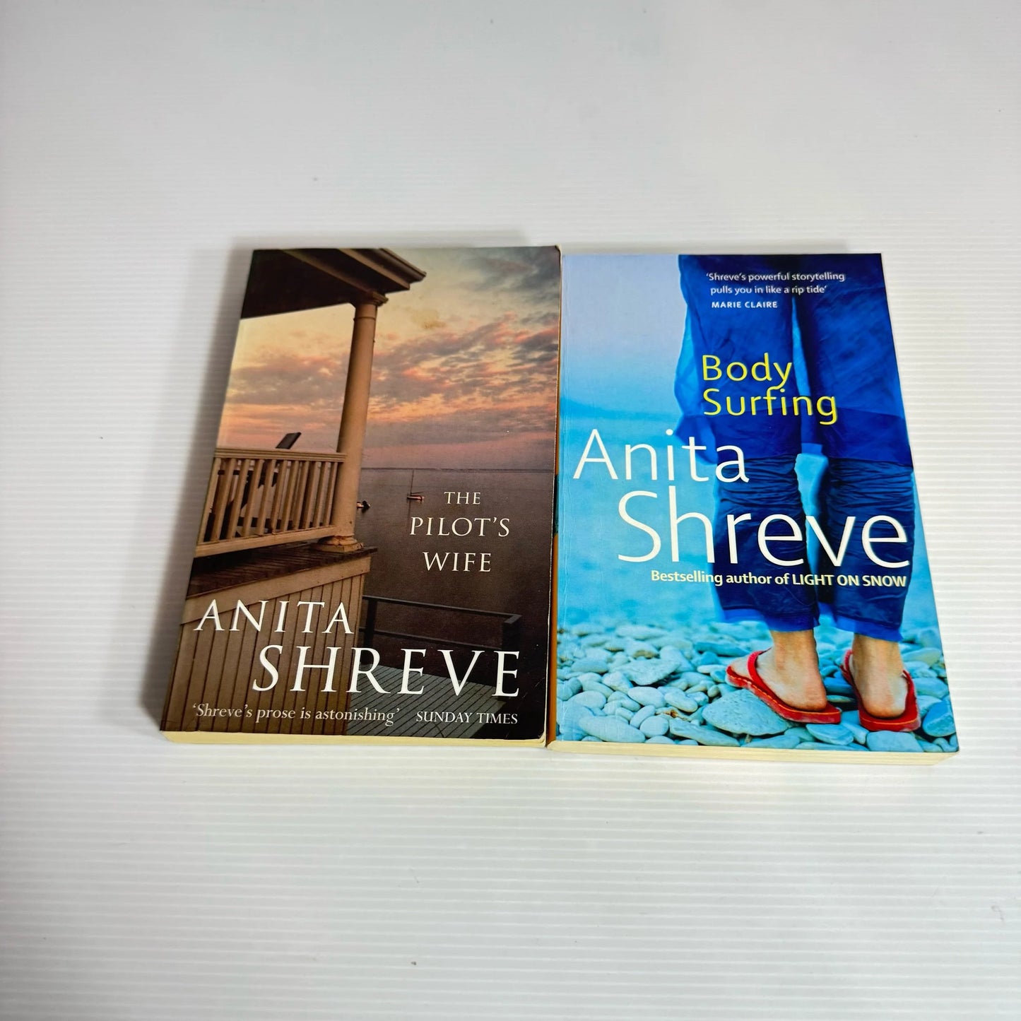 Anita Shreve Book Bundle x 2 Books : Body Surfing & The Pilots Wife (2161)