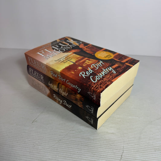 Fleur McDonald Book Bundle x 3 : Into the Night, Red Dirt Country, Rising Dust (2890)