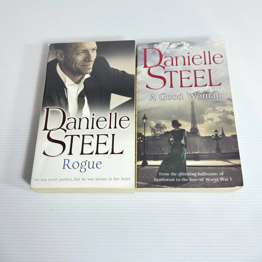 Danielle Steel Romance Book Bundle x 2 : A Good Woman & Rogue (2176)