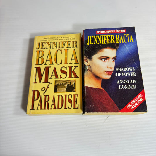 Jenifer Bacia Bundle x 2 Books 3 x Stories : Shadows of Power, Angel of Honour, Mask of Paradise(3354)